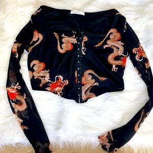 Cute dragon crop top!